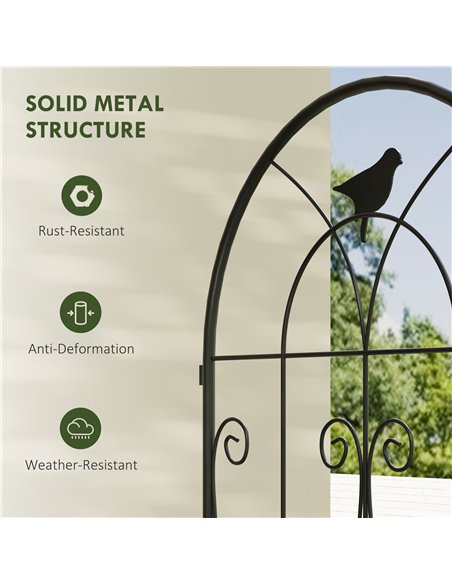 Outsunny Set of 2 Garden Trellis, Metal Fence Panels for Climbing Outdoor Plants, Flowers, 150 x 50cm - pic 152266 | FastDaddyshop