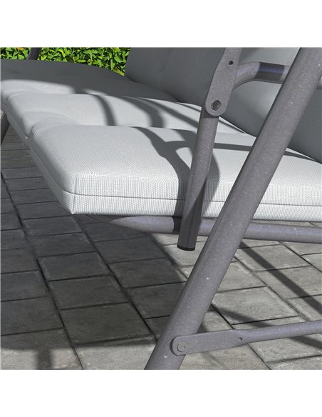 Outsunny Three-Seater Garden Swing Seat - Light Grey - pic 152295 | FastDaddyshop