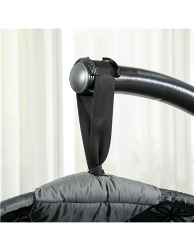 Outsunny Round Egg Basket Chair, with Steel Stand, Charcoal Grey