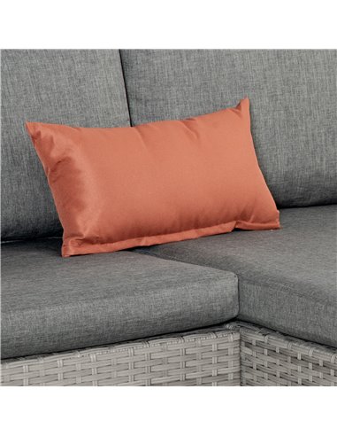 Outsunny 3 Pieces Outdoor PE Rattan Sofa Set with Tempered Glass Table-top & Cushion, Grey