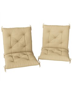 Outsunny Set of Two Outdoor Seat Cushions - Khaki
