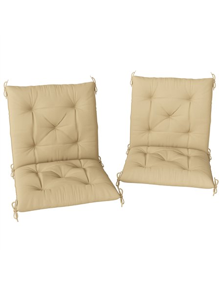Outsunny Set of Two Outdoor Seat Cushions - Khaki - pic 152467 | FastDaddyshop