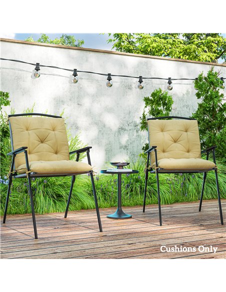 Outsunny Set of Two Outdoor Seat Cushions - Khaki - pic 152468 | FastDaddyshop