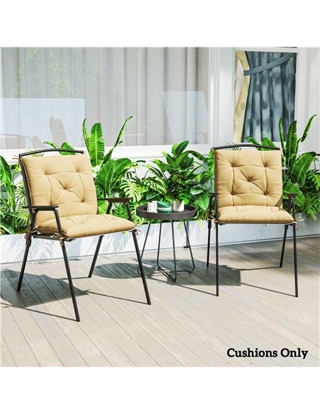 Outsunny Set of Two Outdoor Seat Cushions - Khaki - pic 152474 | FastDaddyshop