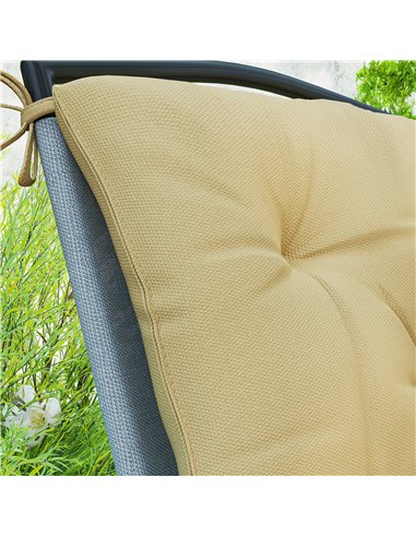 Outsunny Set of Two Outdoor Seat Cushions - Khaki