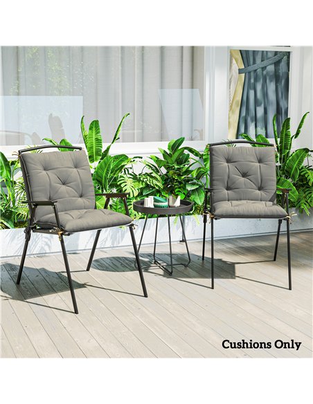 Outsunny Set of Two Outdoor Seat Cushions - Light Grey - pic 152483 | FastDaddyshop