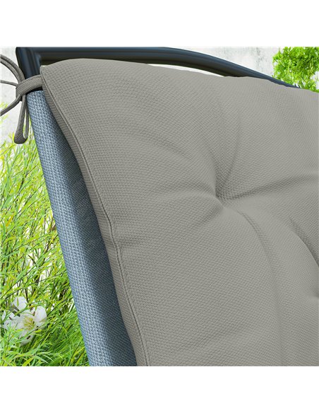 Outsunny Set of Two Outdoor Seat Cushions - Light Grey - pic 152484 | FastDaddyshop