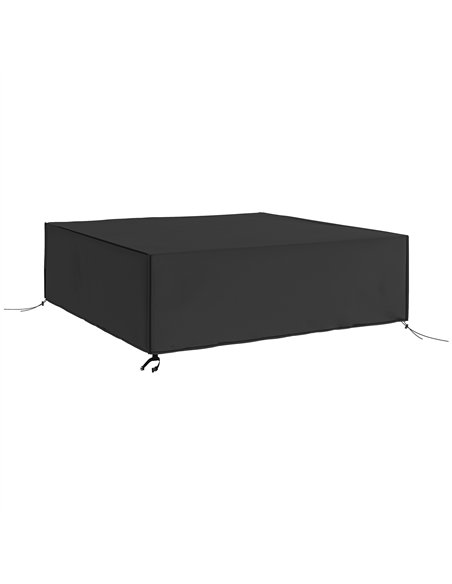 Outsunny Large Patio Garden Furniture Set Cover 600D Oxford Square Waterproof, 230 x 230 x 70 cm, Black - pic 152494 | FastDaddyshop