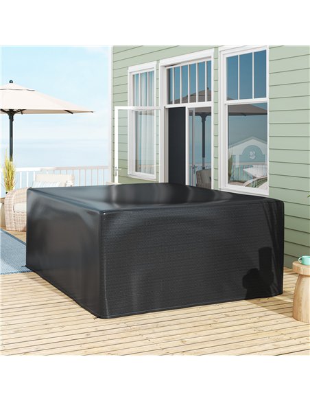 Outsunny Garden Furniture Cover, Waterproof Anti-UV Large Protective Patio Set Covers, 235 x 190 x 90cm, Black - pic 152504 | FastDaddyshop