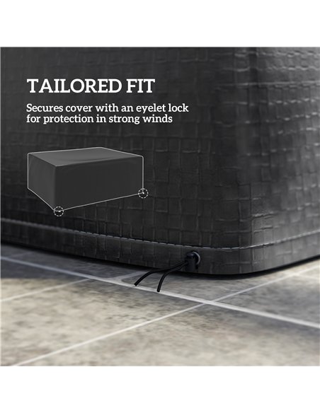 Outsunny Garden Furniture Cover, Waterproof Anti-UV Large Protective Patio Set Covers, 235 x 190 x 90cm, Black - pic 152508 | FastDaddyshop