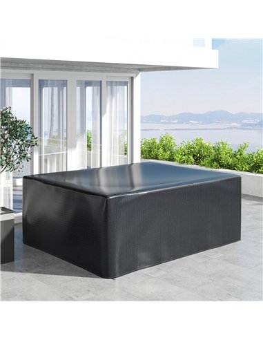 Outsunny Garden Furniture Cover, Waterproof Anti-UV Large Protective Patio Set Covers, 235 x 190 x 90cm, Black