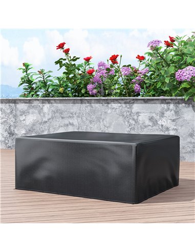 Outsunny Garden Furniture Cover, Waterproof Anti-UV Large Protective Patio Set Covers, 235 x 190 x 90cm, Black