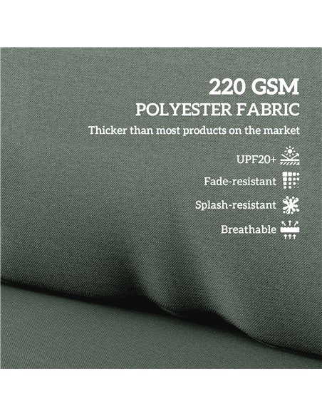 Outsunny 2 Seater Pallet Furniture Cushions Pallet Cushions, UPF20+ 220gsm Fabric, 20 cm Thick Outdoor Seat Pads, Charcoal Grey - pic 152516 | FastDaddyshop