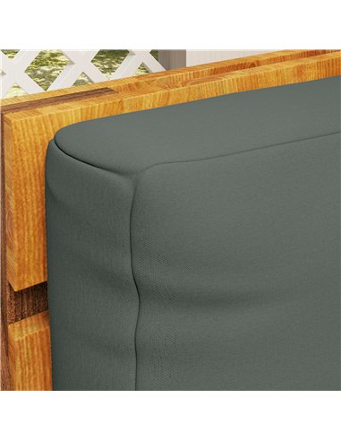 Outsunny 2 Seater Pallet Furniture Cushions Pallet Cushions, UPF20+ 220gsm Fabric, 20 cm Thick Outdoor Seat Pads, Charcoal Grey