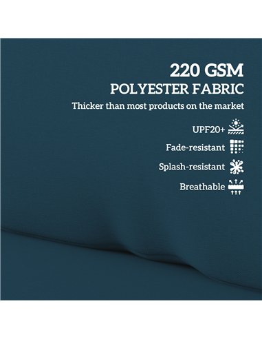 Outsunny 2 Seater Pallet Furniture Cushions Pallet Cushions, UPF20+ 220gsm Fabric, 20 cm Thick Outdoor Seat Pads, Navy Blue