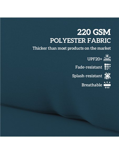 Outsunny 2 Seater Pallet Furniture Cushions Pallet Cushions, UPF20+ 220gsm Fabric, 20 cm Thick Outdoor Seat Pads, Navy Blue - pic 152525 | FastDaddyshop