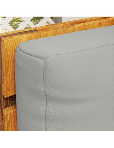 Outsunny 2 Seater Pallet Furniture Cushions Pallet Cushions, UPF20+ 220gsm Fabric, 20 cm Thick Outdoor Seat Pads, Light Grey
