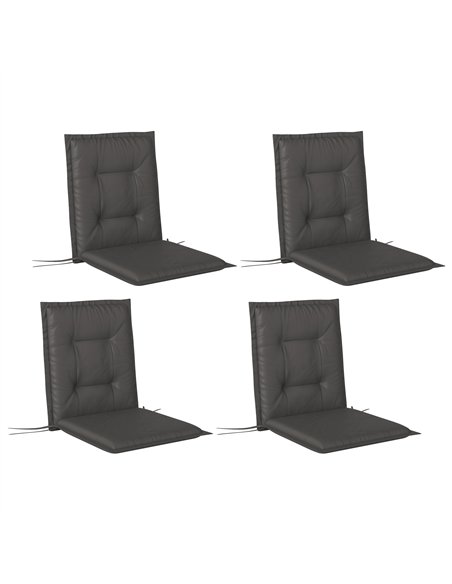 Outsunny Set of Four Padded Garden Seat Cushions - Charcoal Grey - pic 152548 | FastDaddyshop