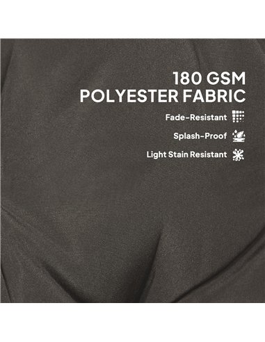 Outsunny Set of Four Padded Garden Seat Cushions - Charcoal Grey