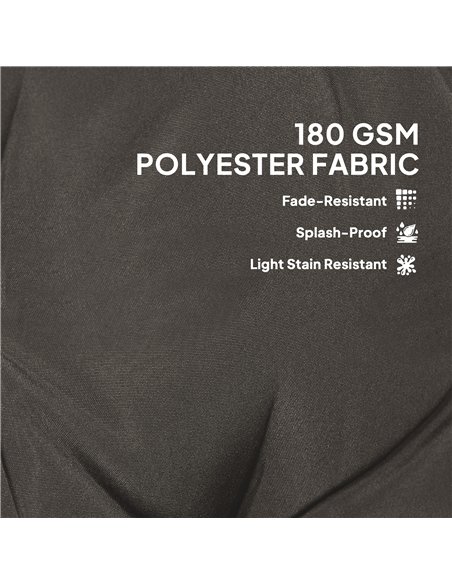 Outsunny Set of Four Padded Garden Seat Cushions - Charcoal Grey - pic 152552 | FastDaddyshop