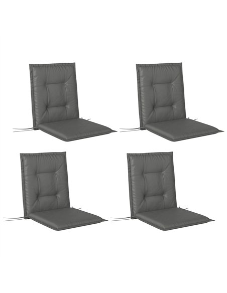 Outsunny Set of Four Padded Garden Seat Cushions - Light Grey - pic 152557 | FastDaddyshop