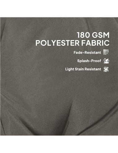 Outsunny Set of Four Padded Garden Seat Cushions - Light Grey