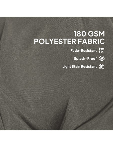 Outsunny Set of Four Padded Garden Seat Cushions - Light Grey - pic 152561 | FastDaddyshop