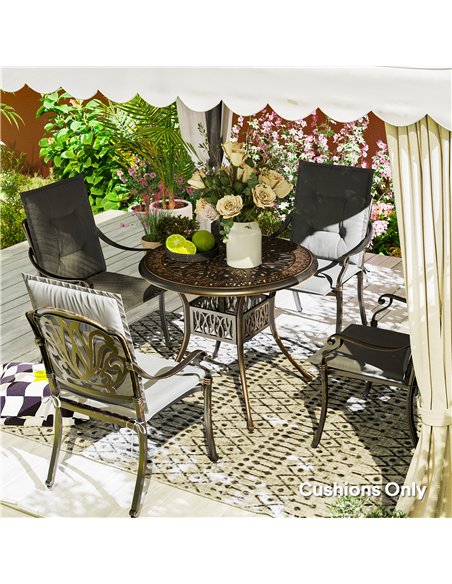 Outsunny Set of Four Padded Garden Seat Cushions - Light Grey - pic 152564 | FastDaddyshop