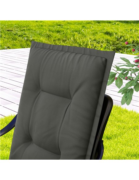 Outsunny Set of Four Padded Garden Seat Cushions - Light Grey - pic 152565 | FastDaddyshop