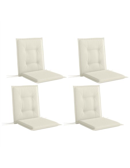 Outsunny Set of Four Padded Garden Seat Cushions - White - pic 152566 | FastDaddyshop