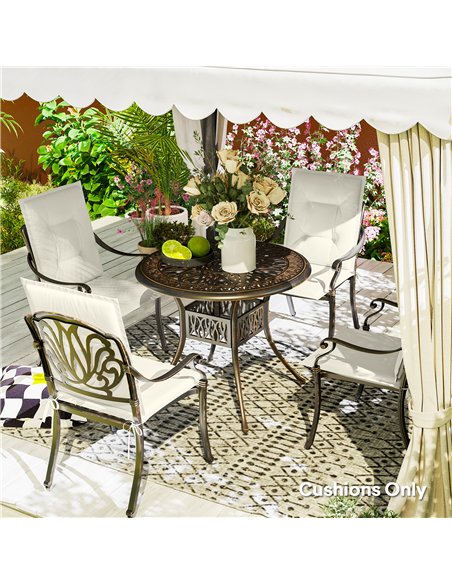 Outsunny Set of Four Padded Garden Seat Cushions - White - pic 152573 | FastDaddyshop