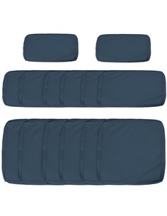 Outsunny Garden Rattan Sofa Cushion Polyester Cover Replacement Outdoor- No Cushion Included, Blue