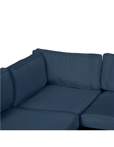 Outsunny Garden Rattan Sofa Cushion Polyester Cover Replacement Outdoor- No Cushion Included, Blue