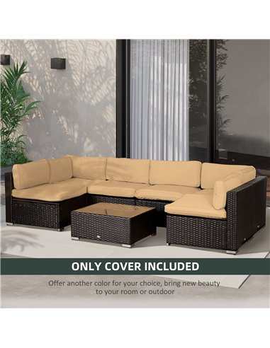 Outsunny 14 Pcs Outdoor Cushion Set - Beige