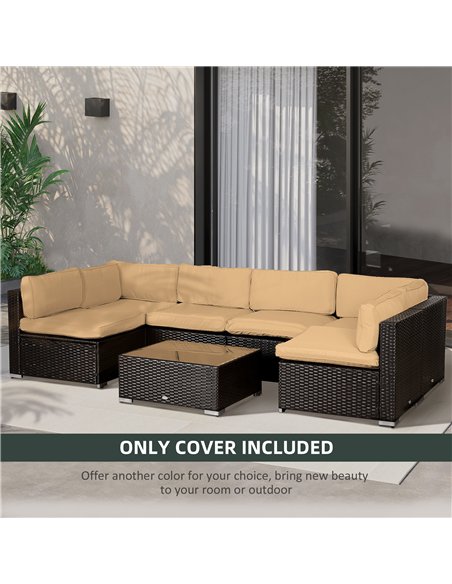 Outsunny 14 Pcs Outdoor Cushion Set - Beige - pic 152589 | FastDaddyshop