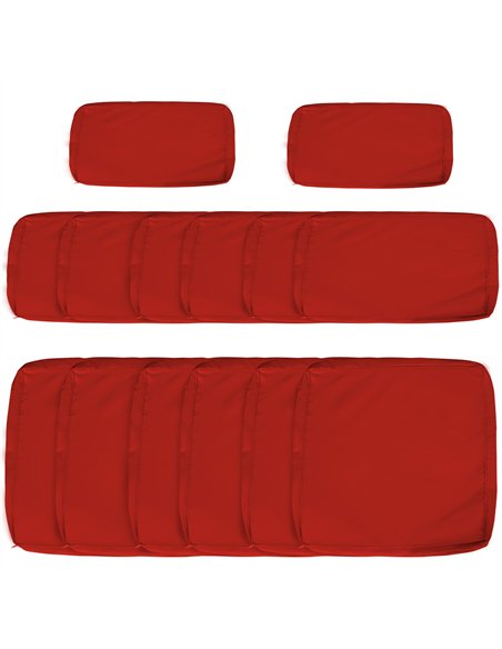 Outsunny Set of 14 Outdoor Cushion Covers - Red - pic 152593 | FastDaddyshop