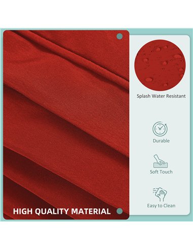 Outsunny Set of 14 Outdoor Cushion Covers - Red