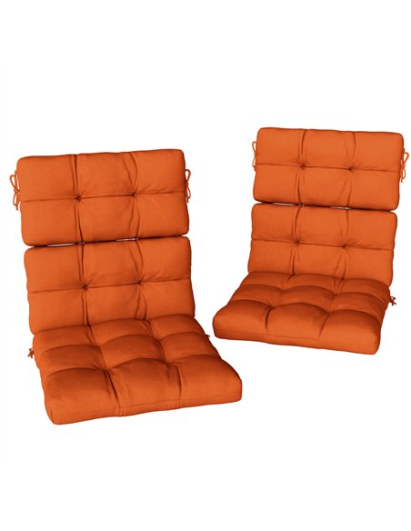Outsunny Set of Two Padded Outdoor Seat Cushions - Orange - pic 152602 | FastDaddyshop