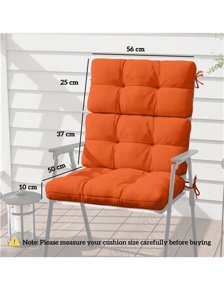 Outsunny Set of Two Padded Outdoor Seat Cushions - Orange - pic 152604 | FastDaddyshop