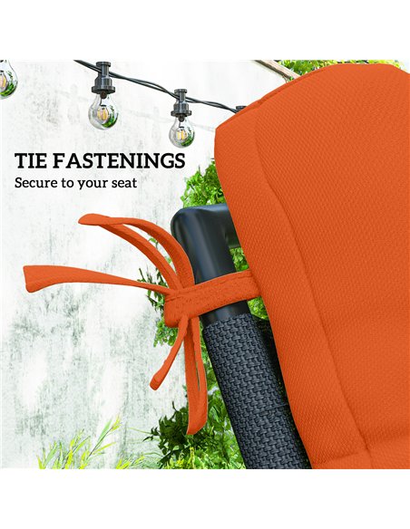Outsunny Set of Two Padded Outdoor Seat Cushions - Orange - pic 152606 | FastDaddyshop