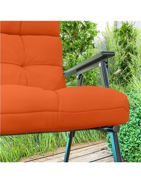 Outsunny Set of Two Padded Outdoor Seat Cushions - Orange - pic 152610 | FastDaddyshop