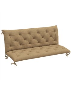 Outsunny Three-Seater Bench Cushion - Khaki