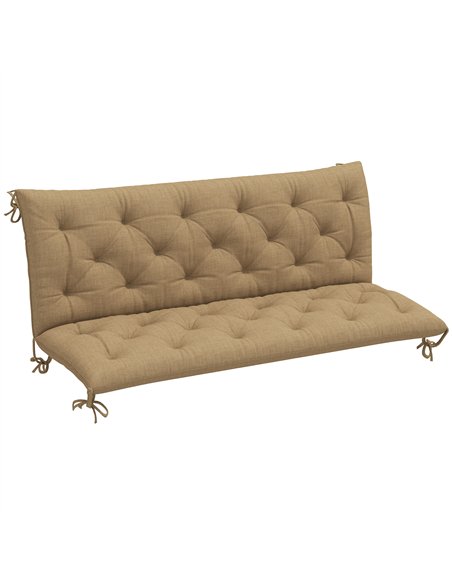 Outsunny Three-Seater Bench Cushion - Khaki - pic 152611 | FastDaddyshop