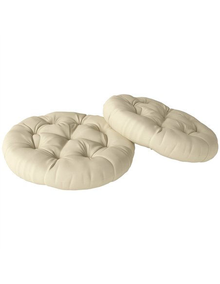 Outsunny Set of Two Φ60cm Outdoor Cushions - Beige - pic 152629 | FastDaddyshop