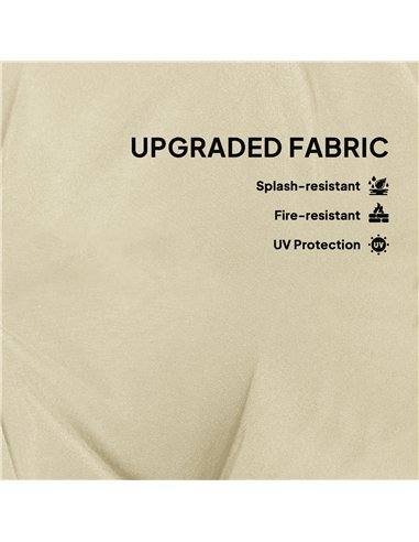 Outsunny Set of Two Φ60cm Outdoor Cushions - Beige