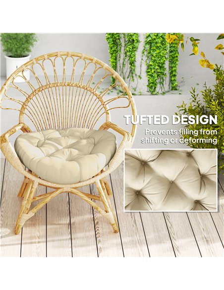 Outsunny Set of Two Φ60cm Outdoor Cushions - Beige - pic 152634 | FastDaddyshop