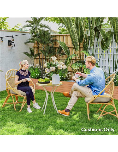 Outsunny Set of Two Φ60cm Outdoor Cushions - Beige - pic 152635 | FastDaddyshop
