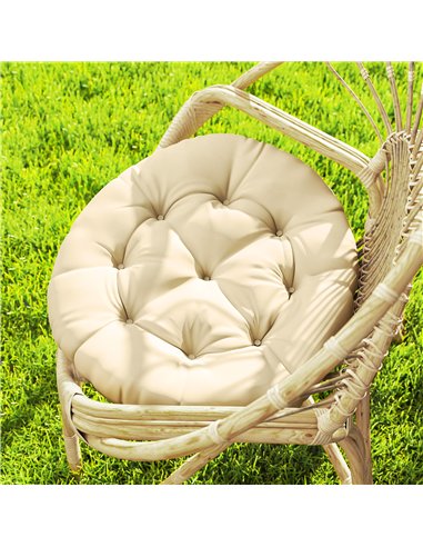 Outsunny Set of Two Φ60cm Outdoor Cushions - Beige