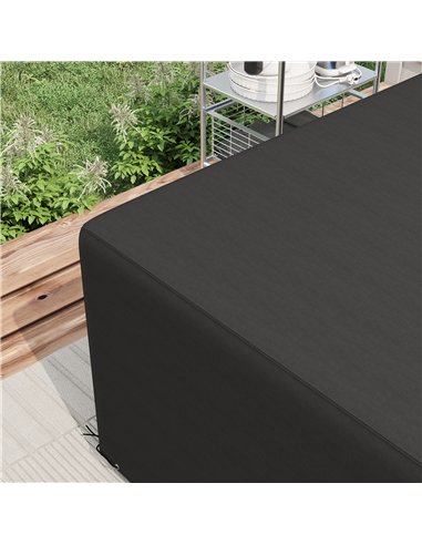 Outsunny Outdoor Garden Furniture Cover Waterproof, Anti-UV 600D Heavy Duty Oxford Fabric Patio Furniture Cover for Rectangular 