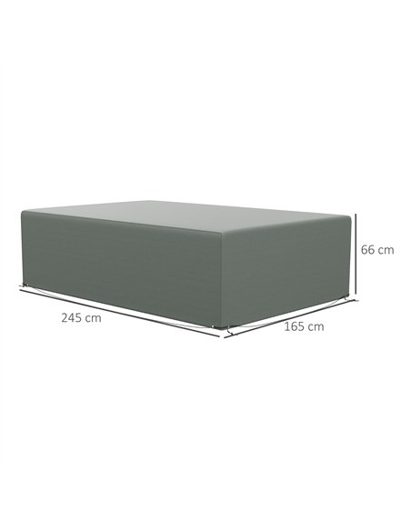 Outsunny Outdoor Garden Furniture Cover Waterproof, Anti-UV 600D Heavy Duty Oxford Fabric Patio Furniture Cover for Rectangular  - pic 152658 | FastDaddyshop